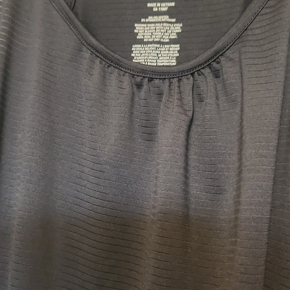 Old Navy Active /Dark Grey Almost Black Ribbed Tank Top Size Large - Picture 8 of 10